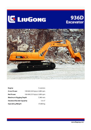 Excavadoras de orugas Liugong 936D