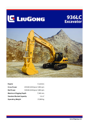 Excavadoras de orugas Liugong 936LC