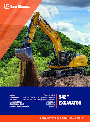 Excavadoras de orugas Liugong 942F