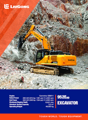 Excavadoras de orugas Liugong 952EHD