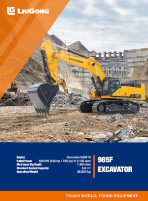 Excavadoras de orugas Liugong 985F