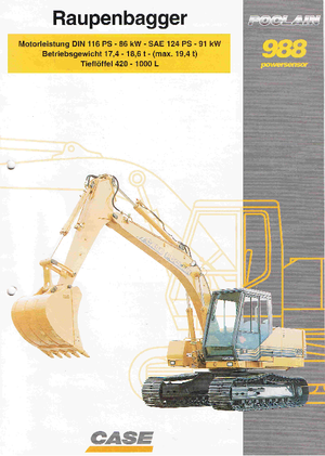 Excavadoras de orugas Case Poclain 988 CK