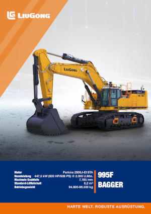 Excavadoras de orugas Liugong 995F