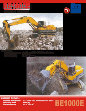 Excavadoras de orugas Beml BE1000E
