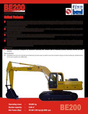 Excavadoras de orugas Beml BE200