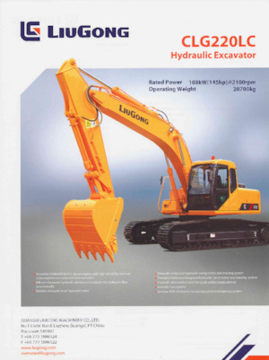Excavadoras de orugas Liugong CLG220LC 