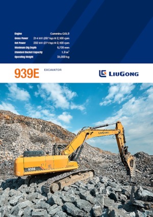 Excavadoras de orugas Liugong 939E 