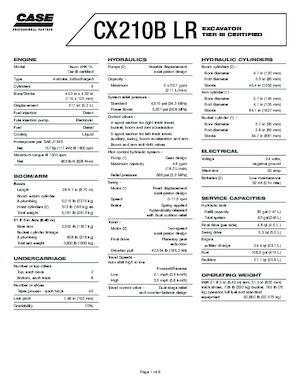 Excavadoras de orugas Case CX 210 B LR