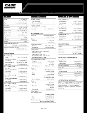 Excavadoras de orugas Case CX 700