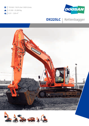 Excavadoras de orugas Doosan DX 225 LC