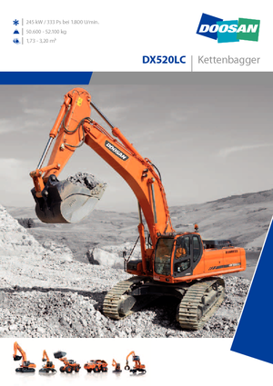 Excavadoras de orugas Doosan DX 520 LC