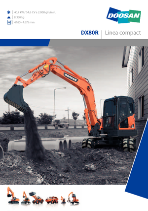 Excavadoras de orugas Doosan DX 80 R