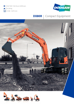 Excavadoras de orugas Doosan DX 80 R