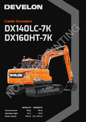 Excavadoras de orugas Develon DX160HT-7K  