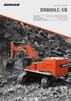 Excavadoras de orugas Doosan DX800LC-5B