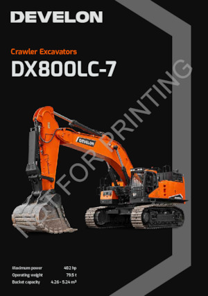 Excavadoras de orugas Develon DX800LC-7 