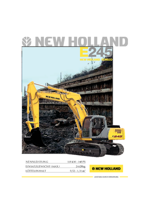 Excavadoras de orugas New Holland E 245