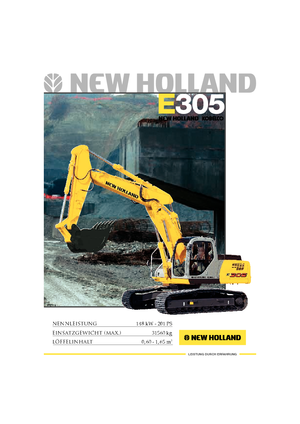 Excavadoras de orugas New Holland E 305