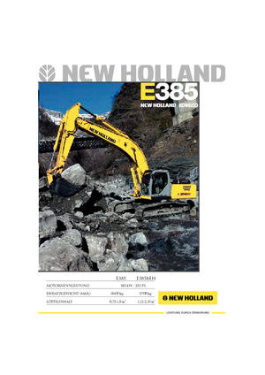 Excavadoras de orugas New Holland E 385