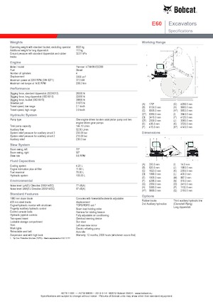 Excavadoras de orugas Bobcat E 60