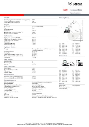 Excavadoras de orugas Bobcat E 80