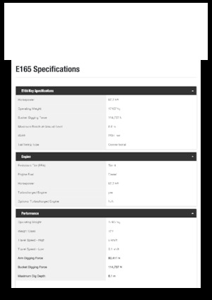 Excavadoras de orugas Bobcat E165