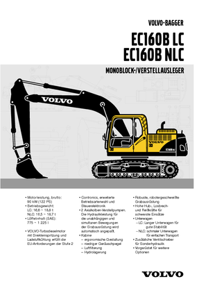 Excavadoras de orugas Volvo EC160BNLC