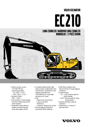 Excavadoras de orugas Volvo EC210LC