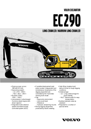Excavadoras de orugas Volvo EC290NLC