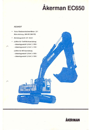 Excavadoras de orugas Akerman-Volvo EC 650