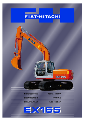 Excavadoras de orugas Fiat-Hitachi EX 165