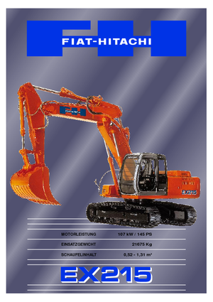 Excavadoras de orugas Fiat-Hitachi EX 215