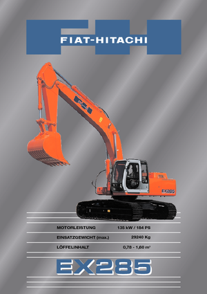 Excavadoras de orugas Fiat-Hitachi EX 285