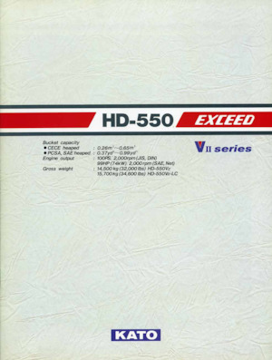 Excavadoras de orugas Kato HD550 EXCEED VII LC