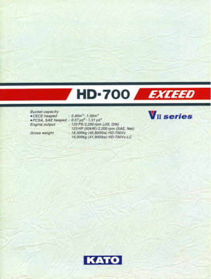 Excavadoras de orugas Kato HD700VII EXCEED