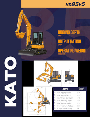 Excavadoras de orugas Kato HD85V5