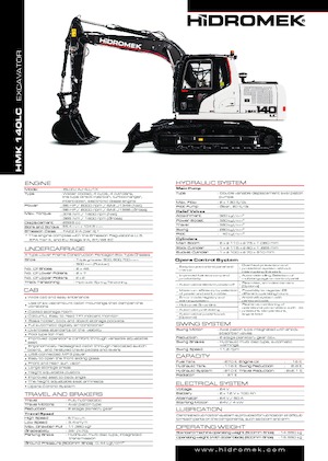 Excavadoras de orugas Hidromek HMK 140 LC