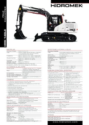 Excavadoras de orugas Hidromek HMK 140 LC