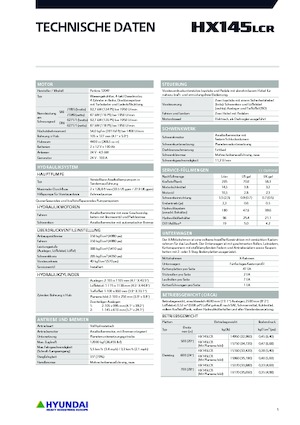 Excavadoras de orugas Hyundai HX145LCR
