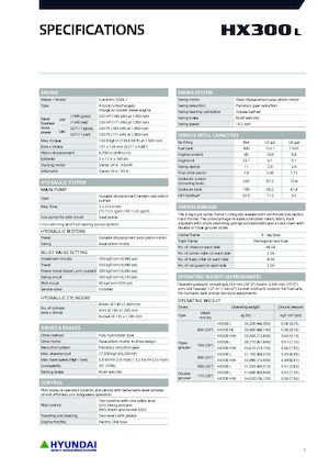 Excavadoras de orugas Hyundai HX300L