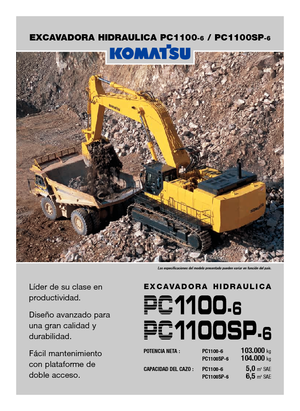 Excavadoras de orugas Komatsu PC1100-6