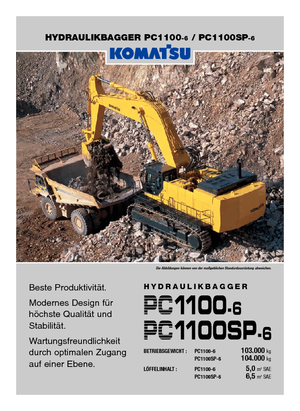 Excavadoras de orugas Komatsu PC1100-6
