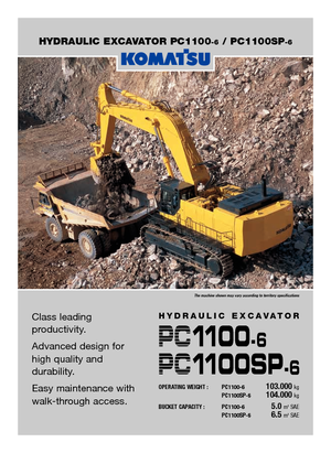 Excavadoras de orugas Komatsu PC1100-6