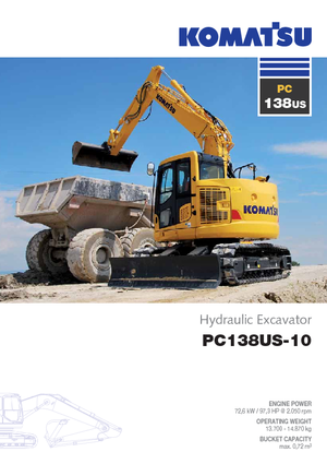 Excavadoras de orugas Komatsu PC138US-10