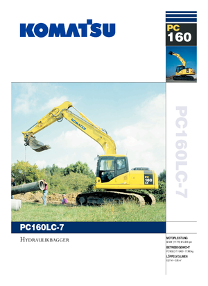 Excavadoras de orugas Komatsu PC160LC-7