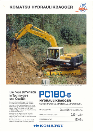 Excavadoras de orugas Komatsu PC180LLC-5