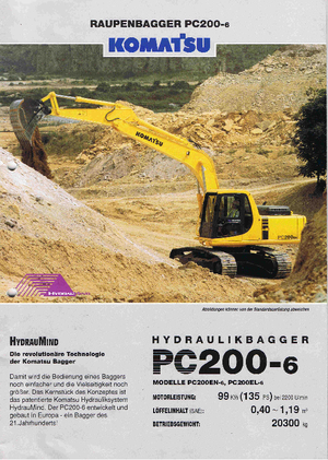 Excavadoras de orugas Komatsu PC200EL-6 activ