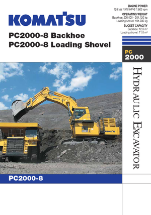 Excavadoras de orugas Komatsu PC2000-8