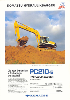 Excavadoras de orugas Komatsu PC210LC-5