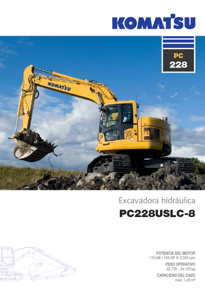 Excavadoras de orugas Komatsu PC228US-LC-8